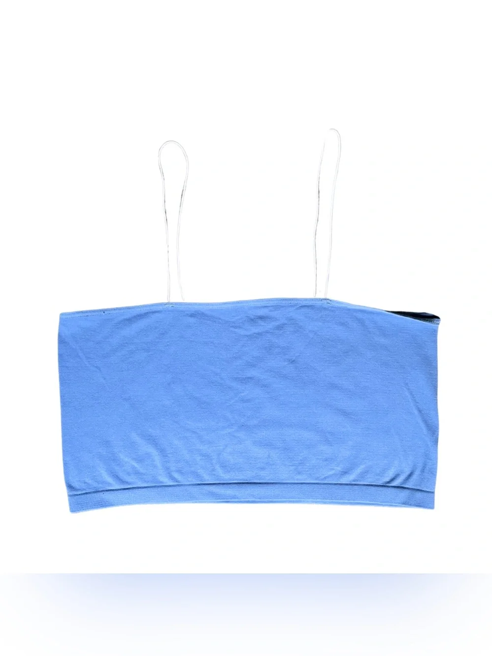 Intimately Free People Cropped Cami Tube Top M/L Square Neck Y2K Athleisure Blue
